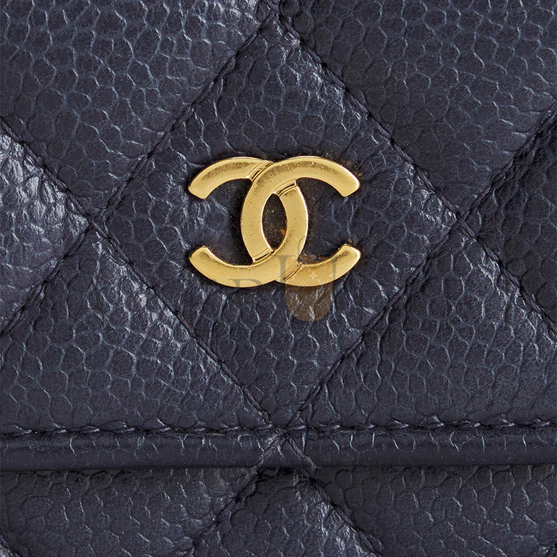 CHANEL CAVIAR WALLET ON CHAIN (19*13*3.5cm) 